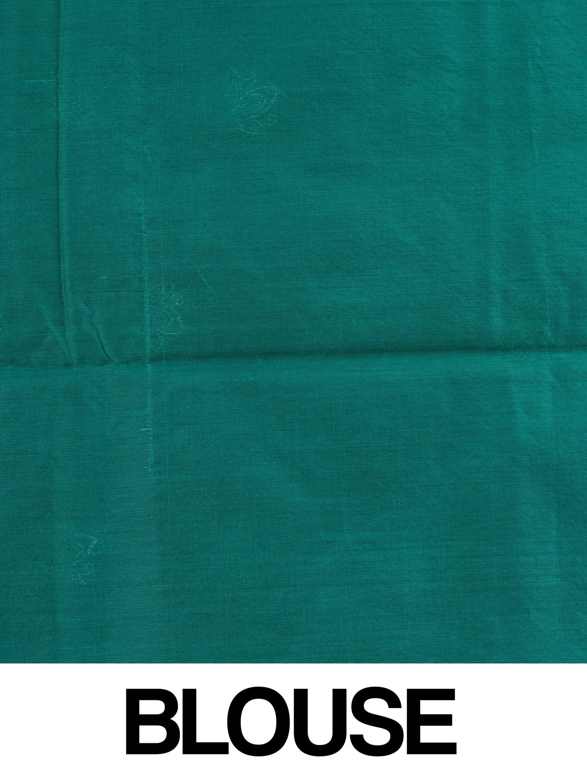 Purple silk cotton saree with teal-green contrast border and gold zari lotus motifs