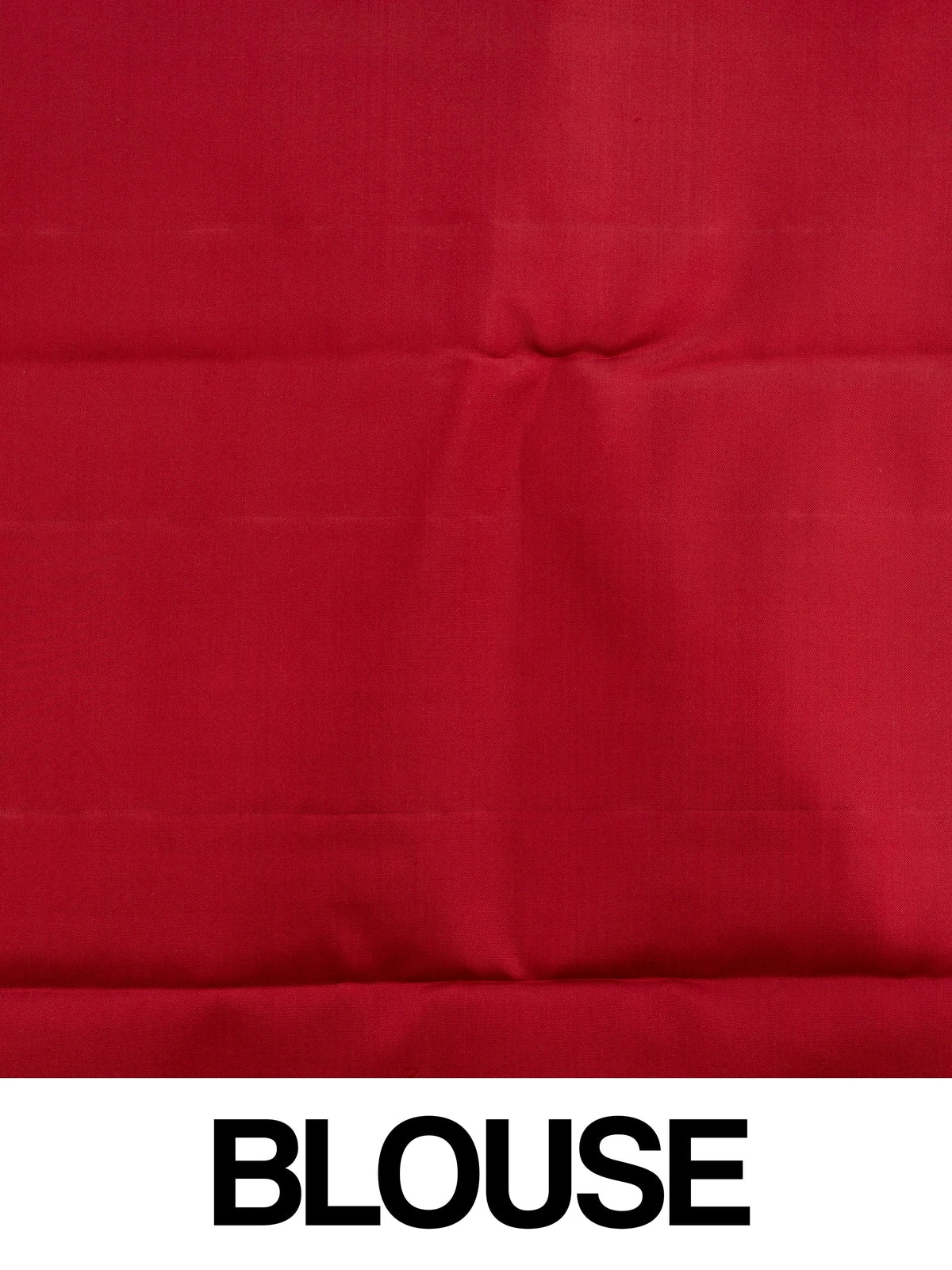 Red pure Kanchipuram silk saree with all-over gold zari brocade and wide contrast gold border