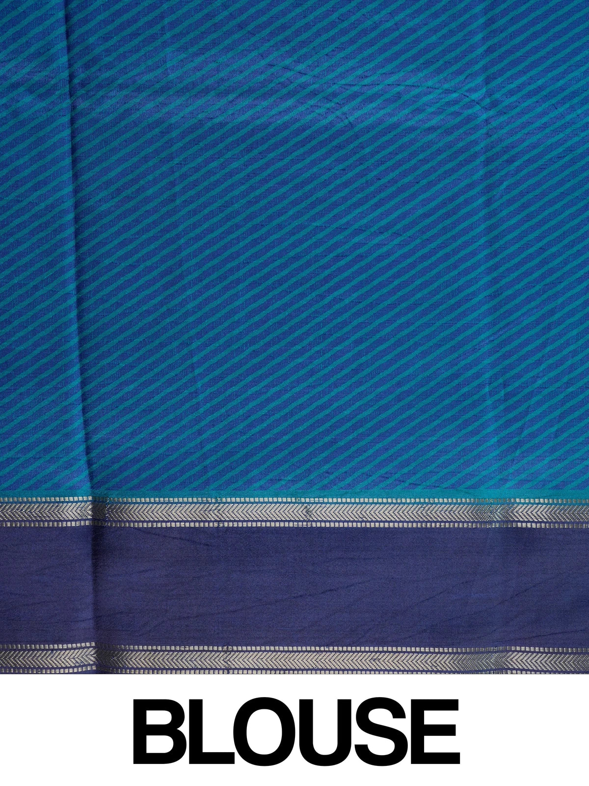 Teal blue Dola silk saree with floral prints, contrast navy zari border and yellow blouse