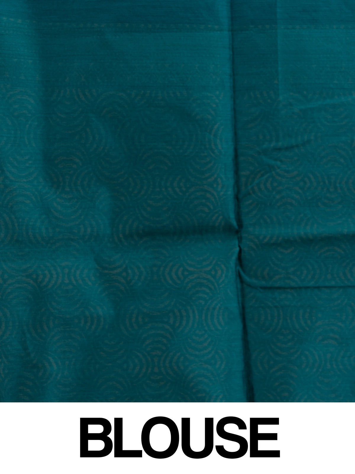 Peacock teal blue silk cotton saree with beige woven buta motifs and patterned pallu