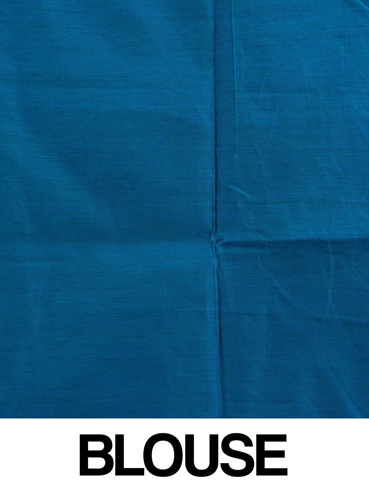 Dark brown silk cotton saree with chevron woven body and contrast peacock blue geometric pallu