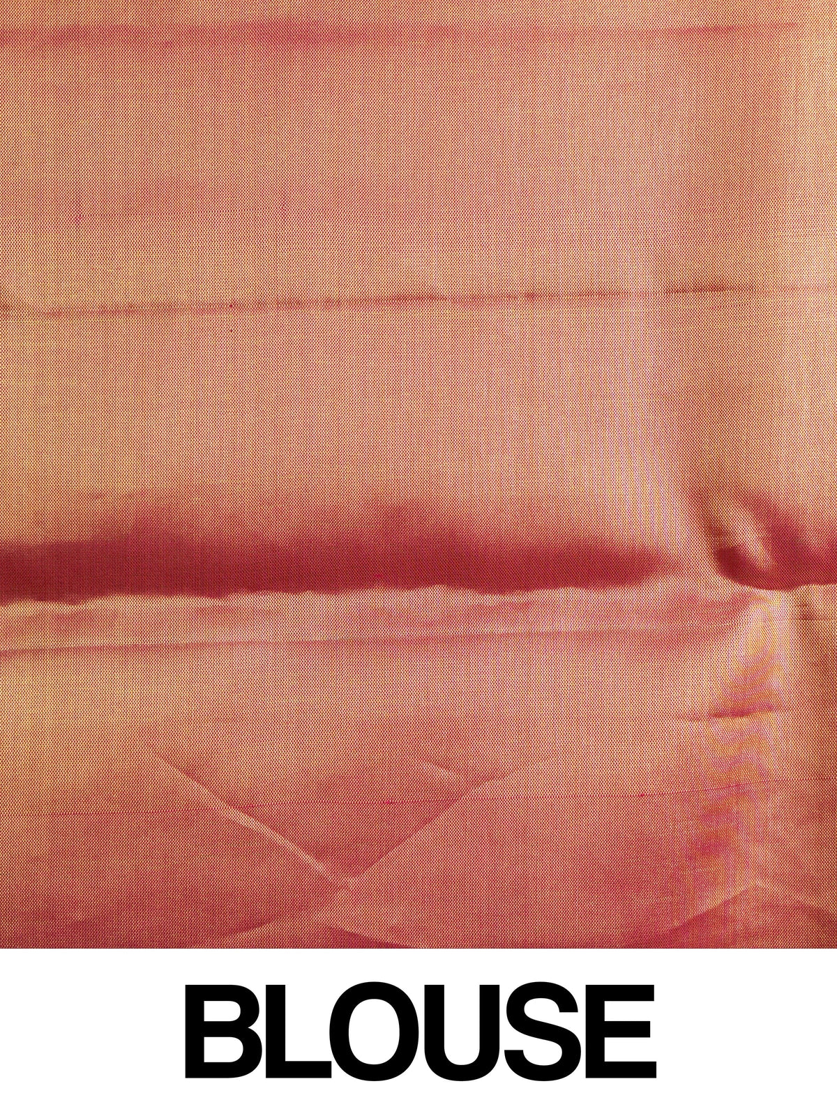 Gold pure Kanchipuram silk saree with contrast pink zari border and ornate woven pallu