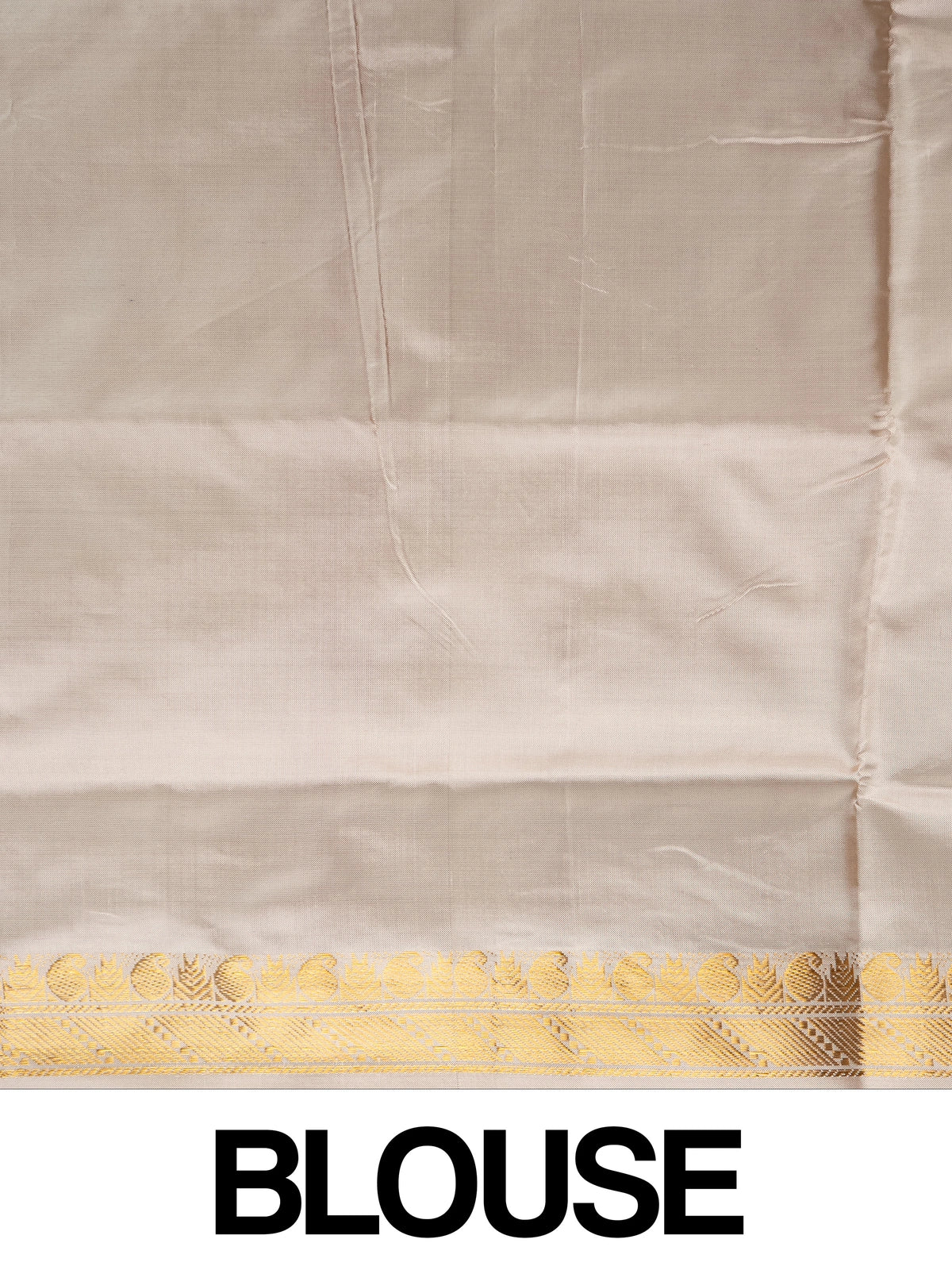 Maroon banana silk saree with gold zari border and contrast cream striped pallu