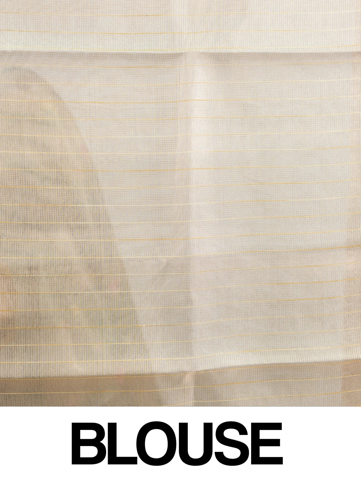 Golden beige semi raw silk saree with multicolour floral embroidery and gold zari border