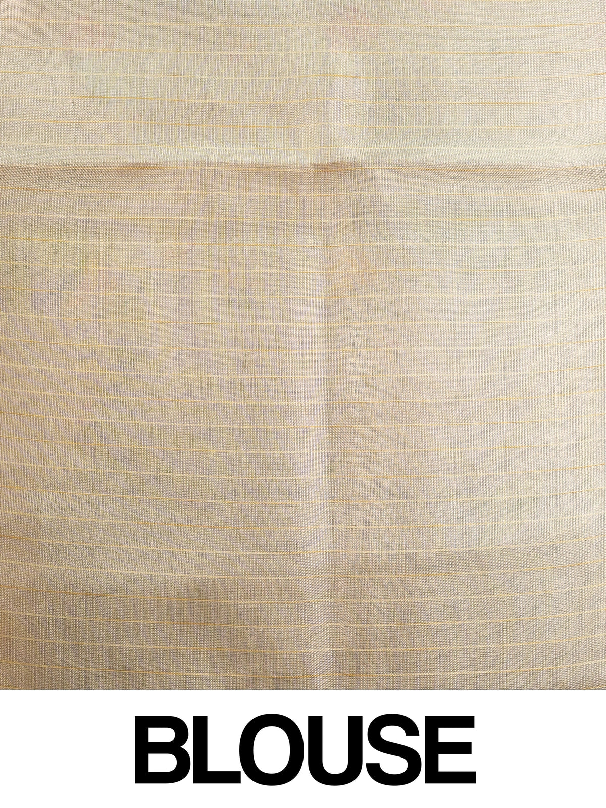 Beige and teal blue semi raw silk saree with multicoloured floral embroidery and silver zari border