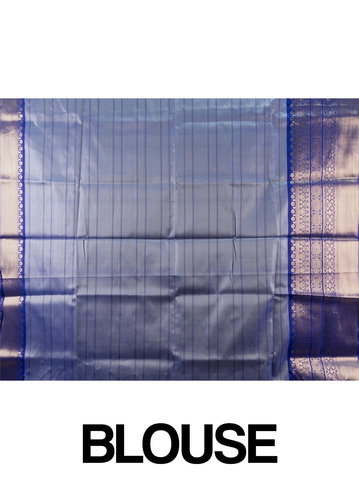 Sage green checked Kanchi semi silk saree with contrast violet gold zari border and pallu