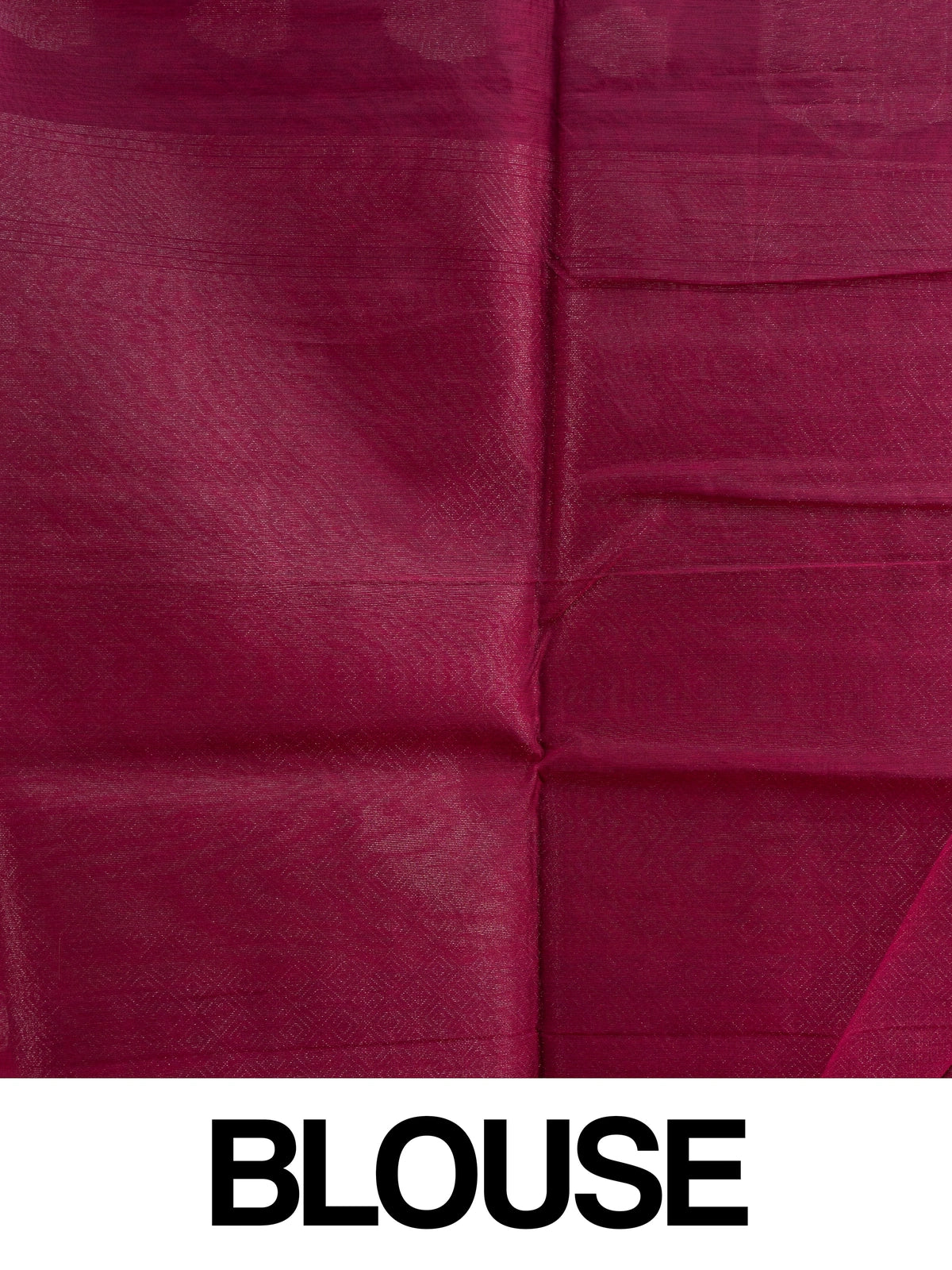 Magenta silk cotton saree with silver zari floral buttis and woven border