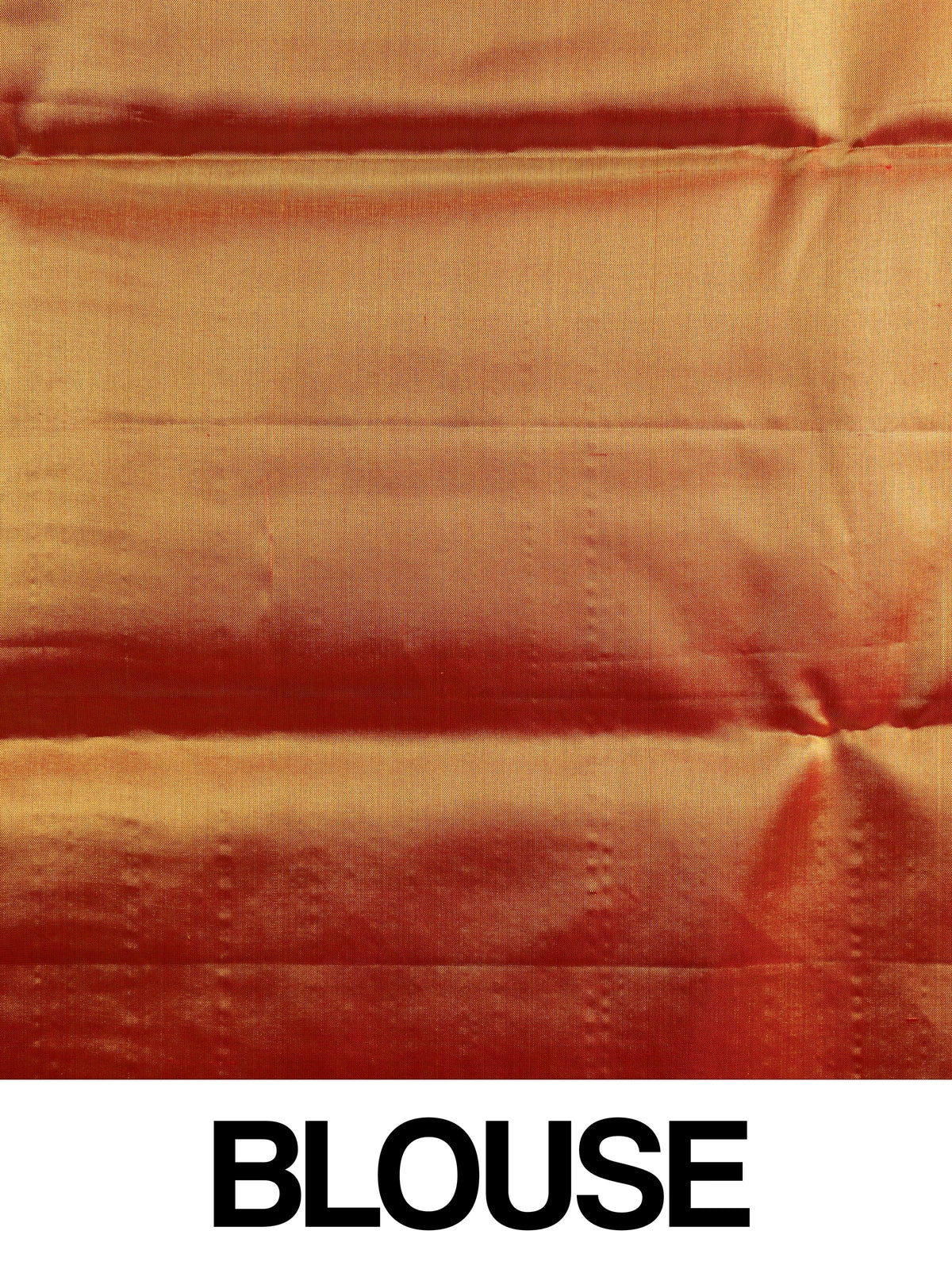 Orange-gold pure Kanchipuram silk saree with gold zari floral jaal body and contrast red zari border