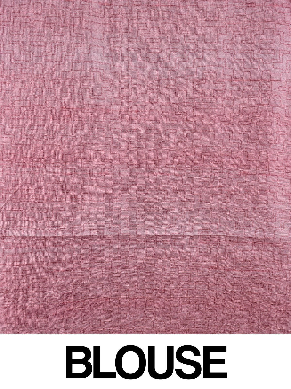 Rose pink Dola silk saree with white woven floral and geometric motifs and tissue border