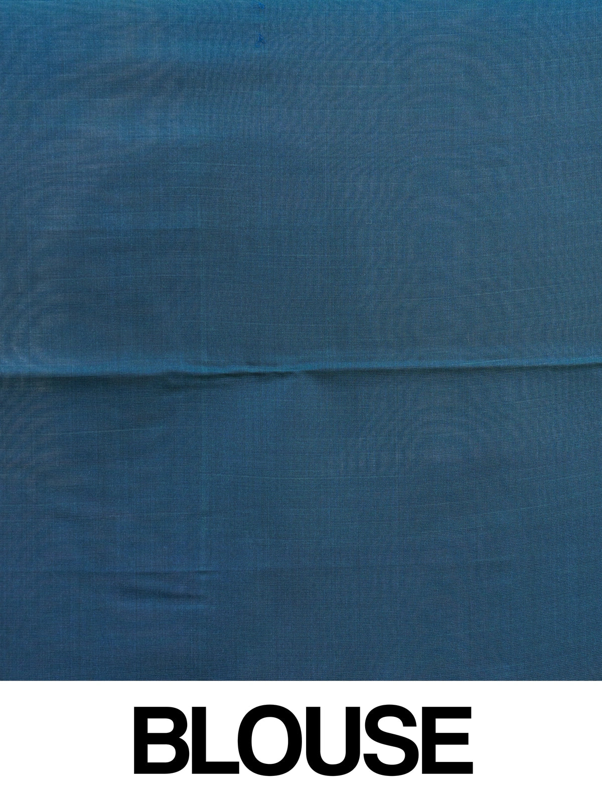 Olive green semi silk saree with teal blue contrast zari border and zari butta motifs