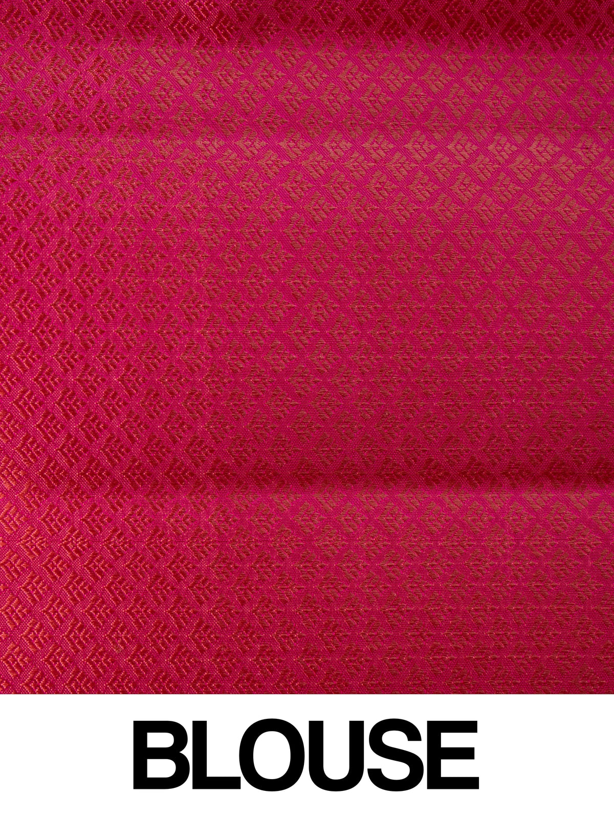 Coral pink pure Kanchipuram silk saree with gold zari buttas and contrast zari border