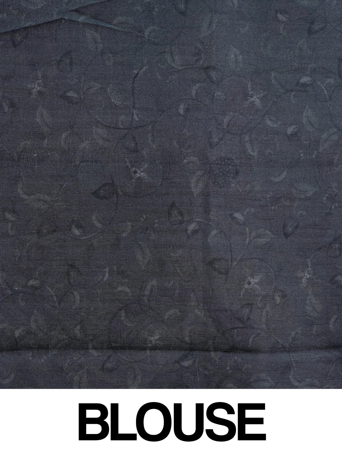 Grey semi tussar saree with Kalamkari floral print, peacock pallu and gold zari contrast border