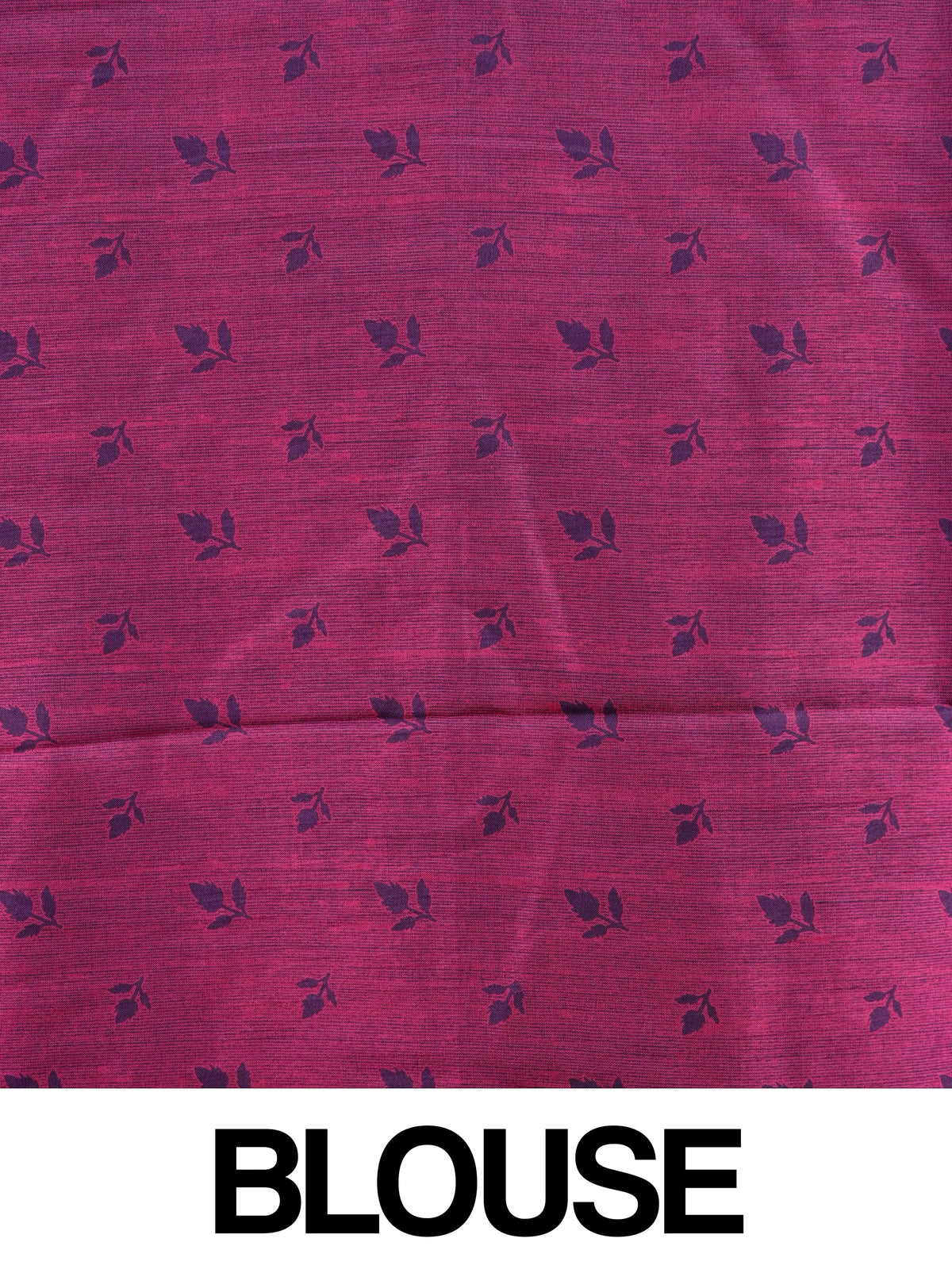 Purple Dola silk saree with pink floral print and gold zari contrast border