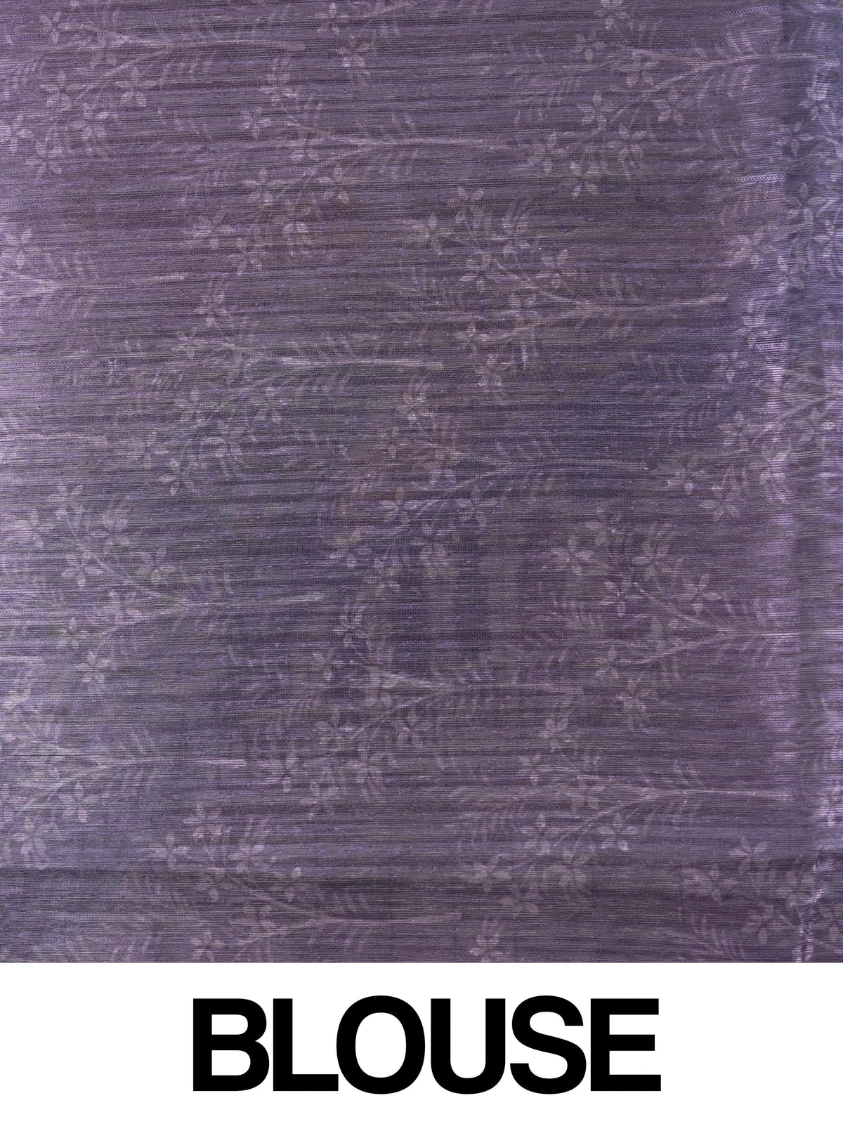 Lavender semi tussar saree with purple gold zari border and peacock and palace printed pallu