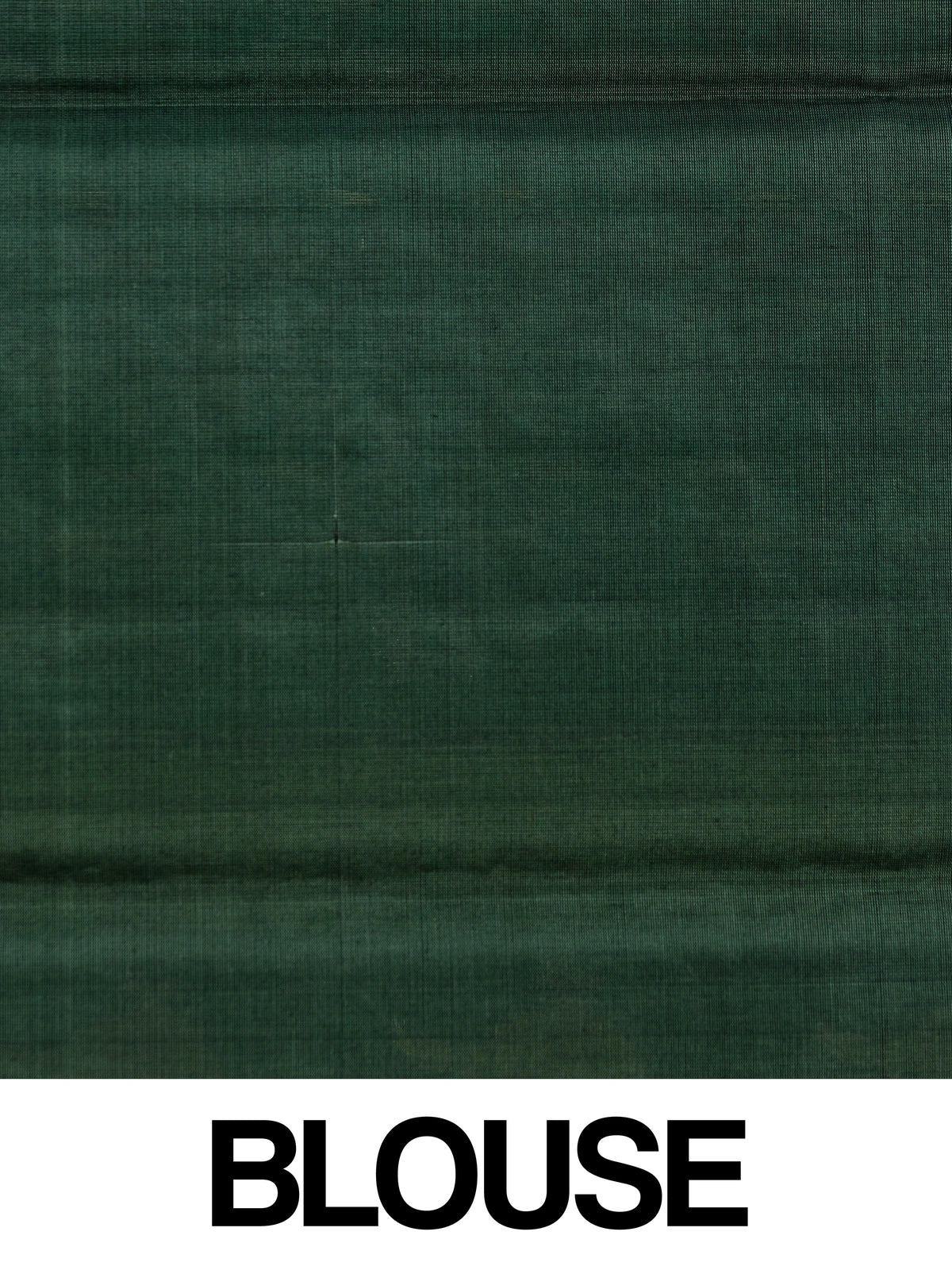 Dark green pure silk cotton saree with gold zari floral border and ikat-style buttas