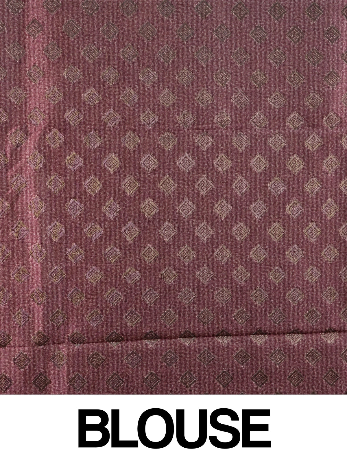Dusty rose and mauve Semi Tussar saree with floral print and contrast zari border