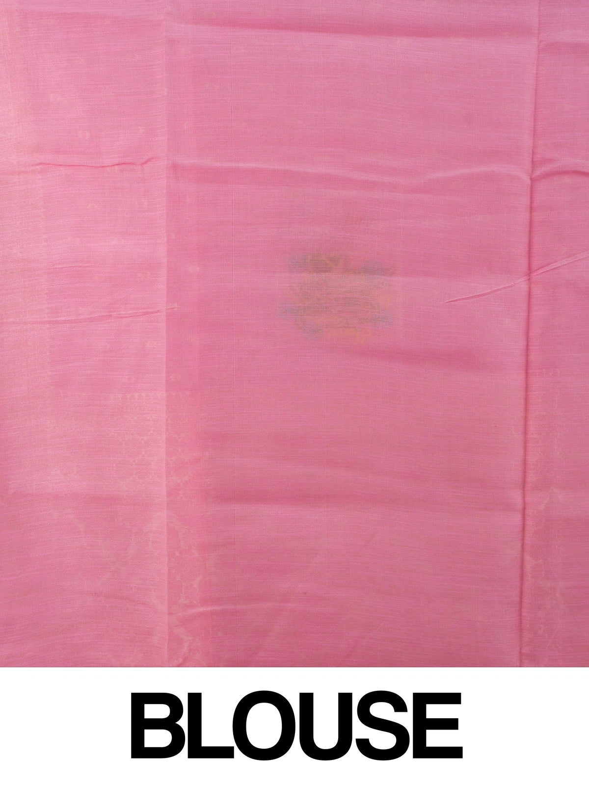 Pink linen cotton saree with gold zari border, floral motifs and tasselled pallu