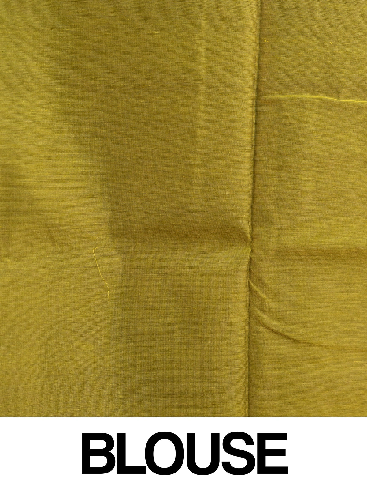 Olive green silk cotton saree with cream woven floral buttas and decorative border