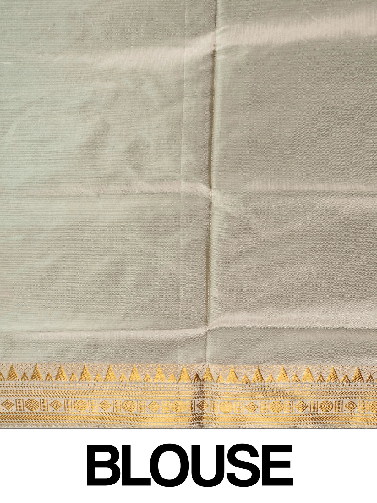 Teal green Banana Silk saree with gold zari border, paisley buttas and contrast cream pallu