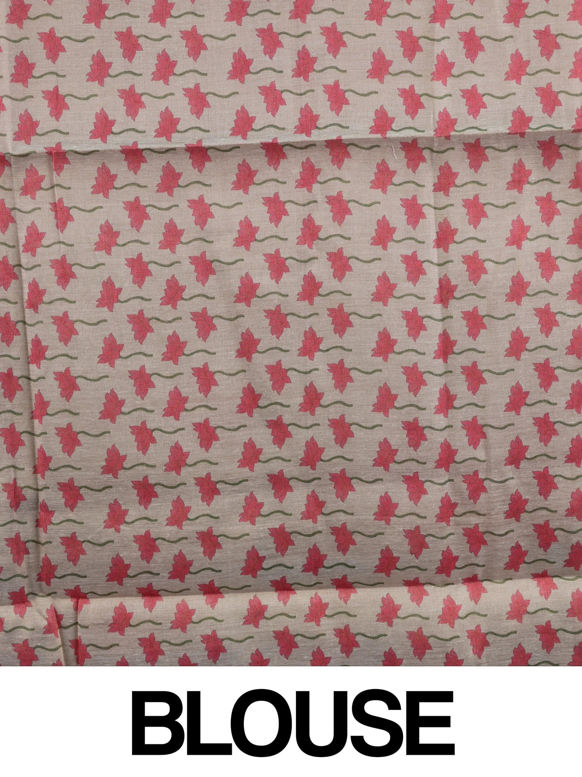 Pink and cream linen cotton saree with checked body and swan and lotus Pichwai printed pallu