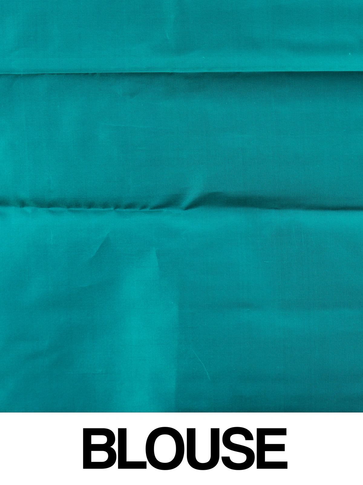 Purple pure Kanchipuram silk saree with teal contrast border and silver zari buti motifs