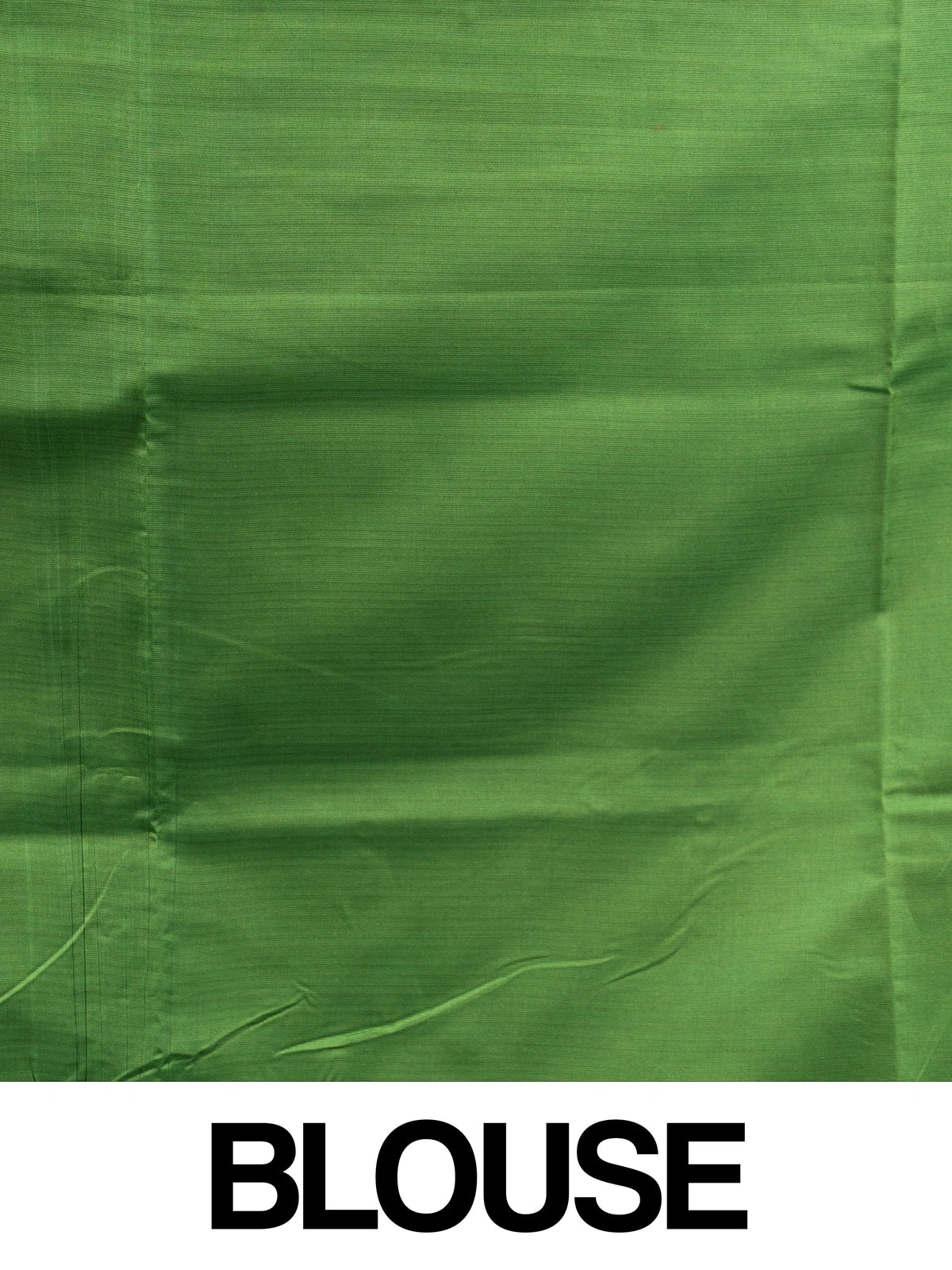 Green Kanchipuram fancy silk saree with contrast mauve zari border and triangular temple zari buttas