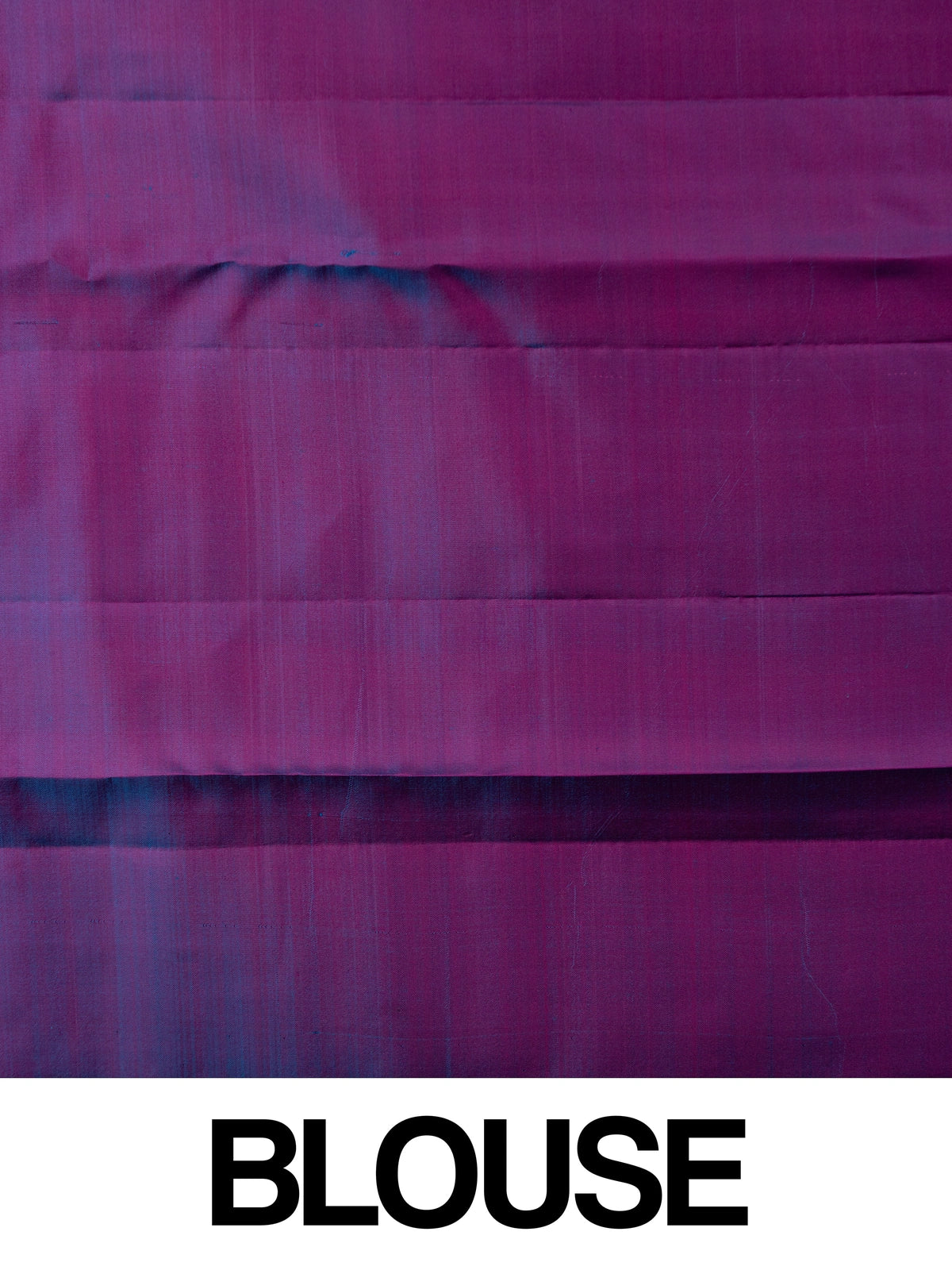 Teal blue pure Kanchipuram silk saree with contrast magenta border and gold zari buttas
