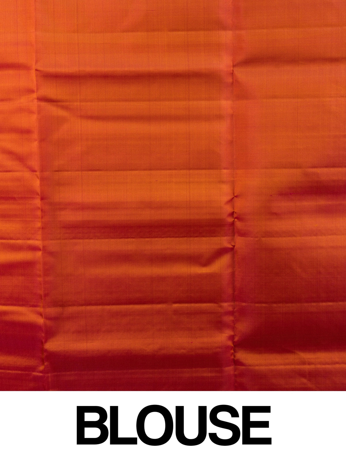 Orange and red pure soft silk saree with gold zari border and maroon-red pallu