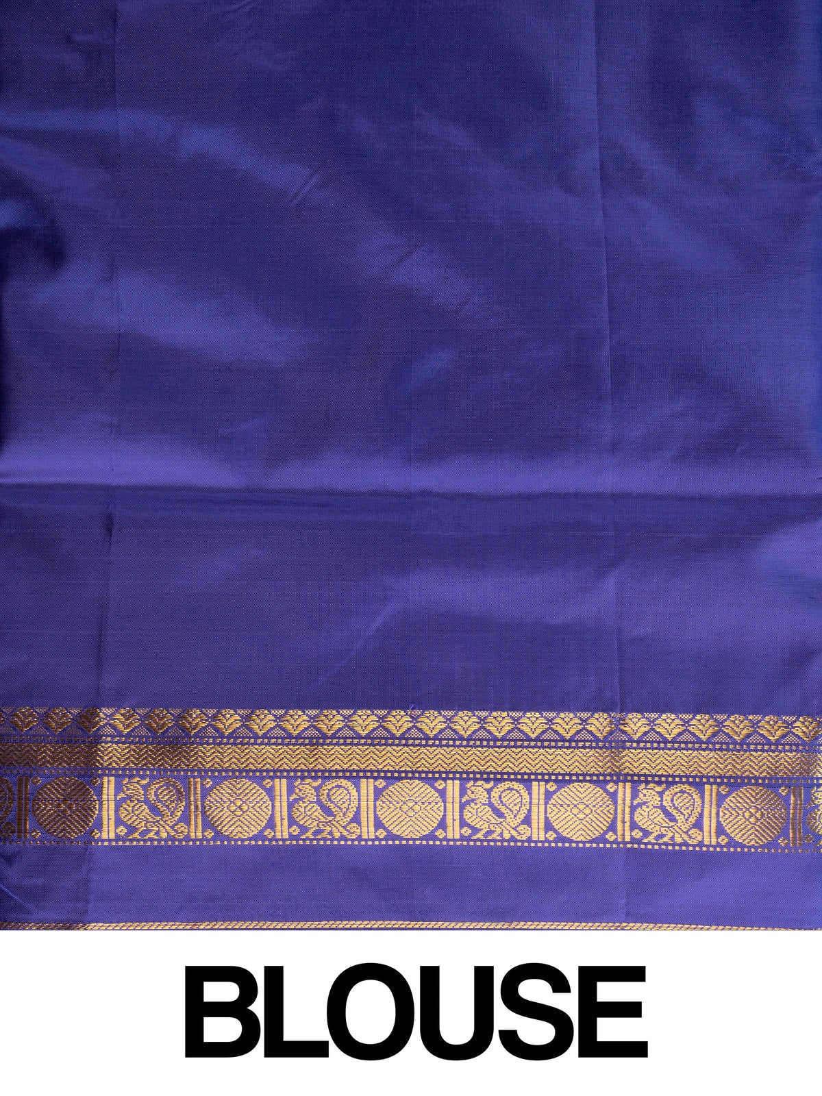 Maroon green banana silk saree with gold zari border and contrast royal blue pallu