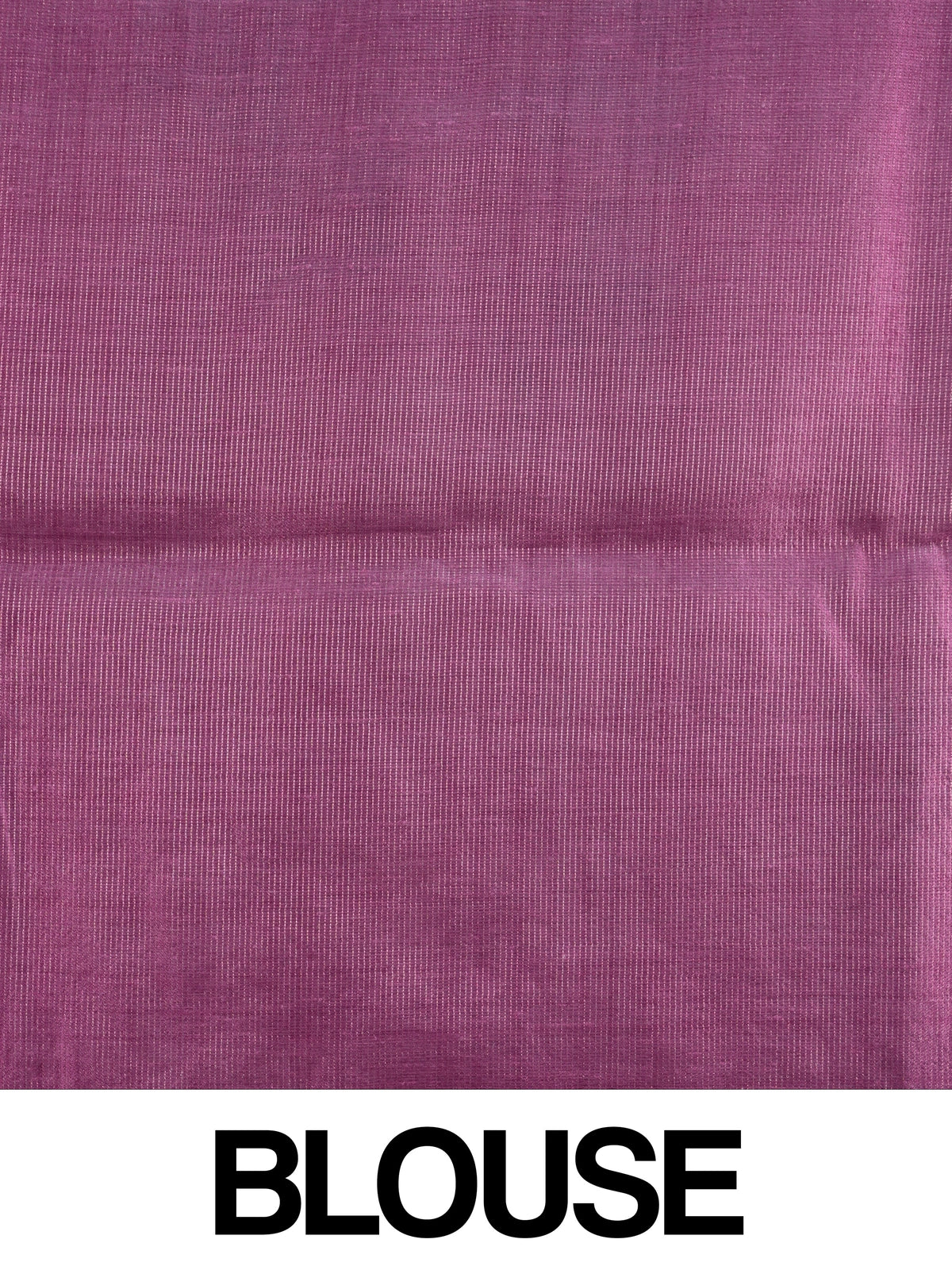 Pink semi tussar saree with floral print body and magenta zari border