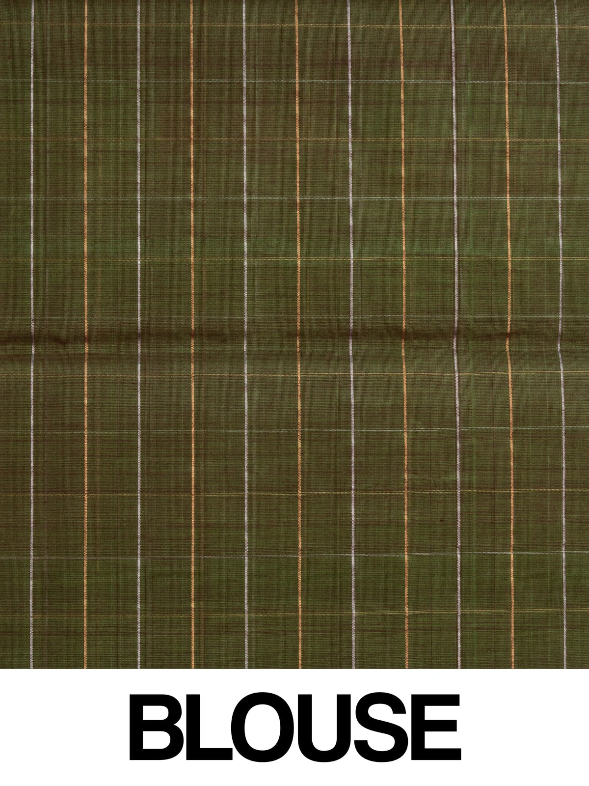 Maroon pure silk cotton saree with gold zari checks and contrast olive-green zari border and pallu