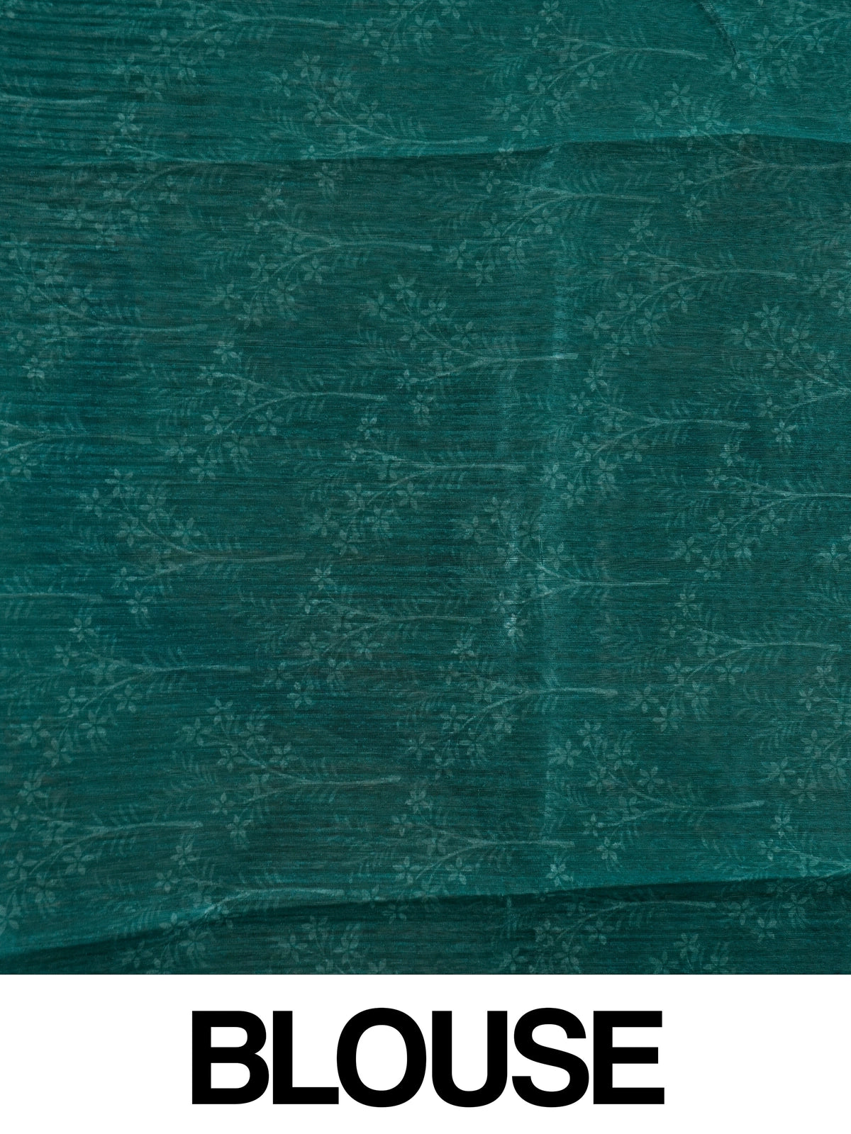 Sea green semi tussar saree with teal zari border and peacock palace printed pallu