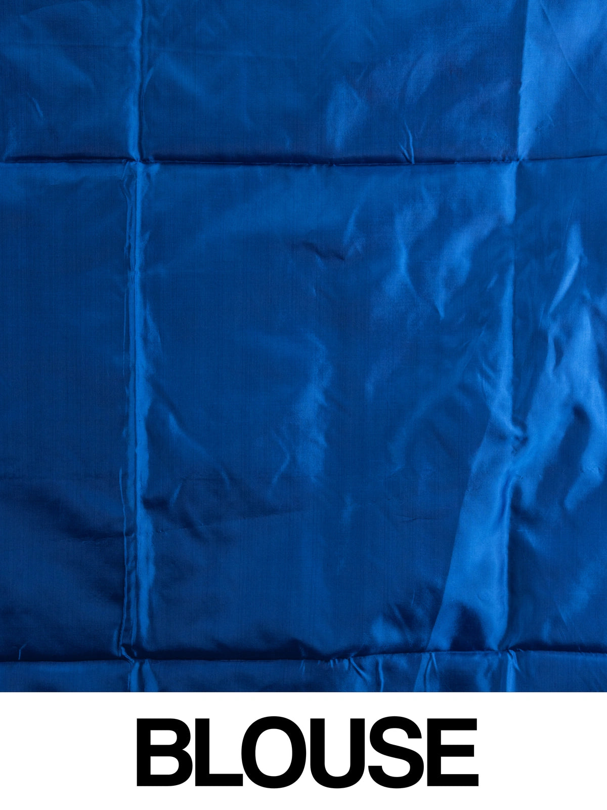 Pink Banana silk saree with contrast blue pallu, gold zari border and woven buttis