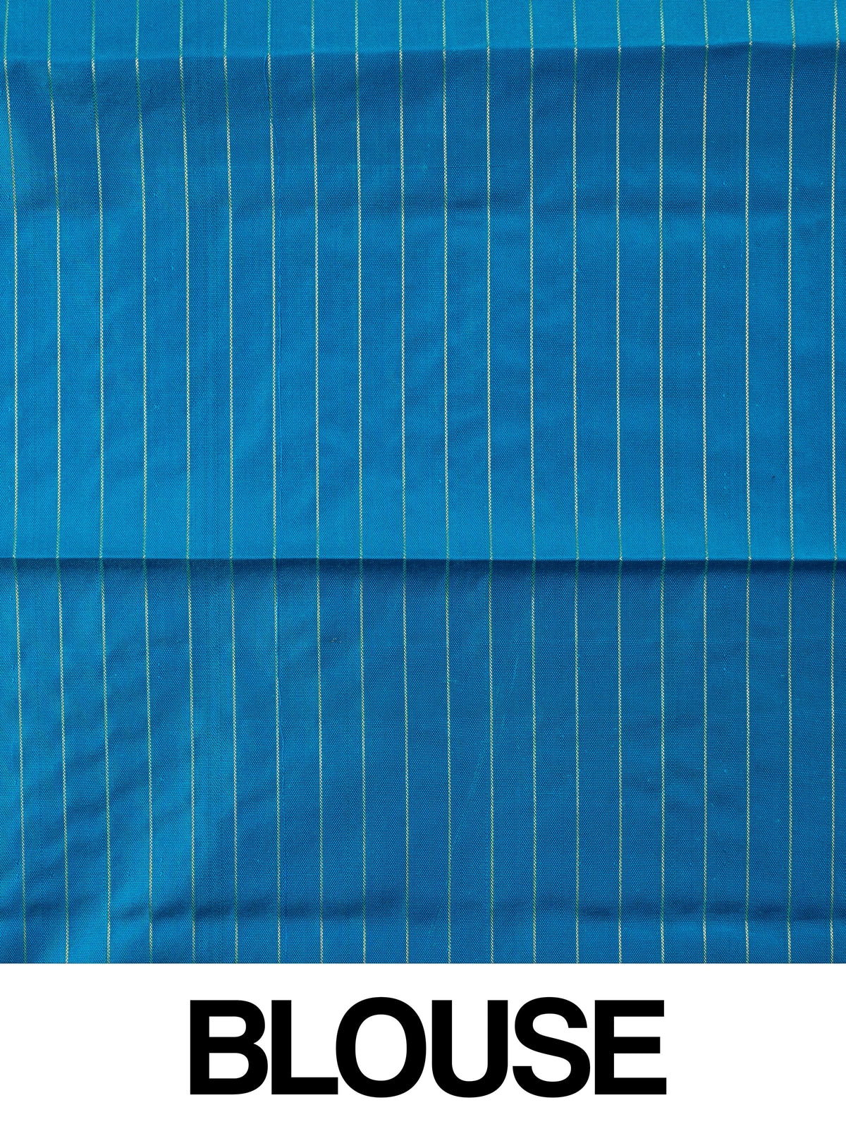 Peacock blue Pure Kanchipuram silk saree with gold zari checks, floral buttas and contrast gold border