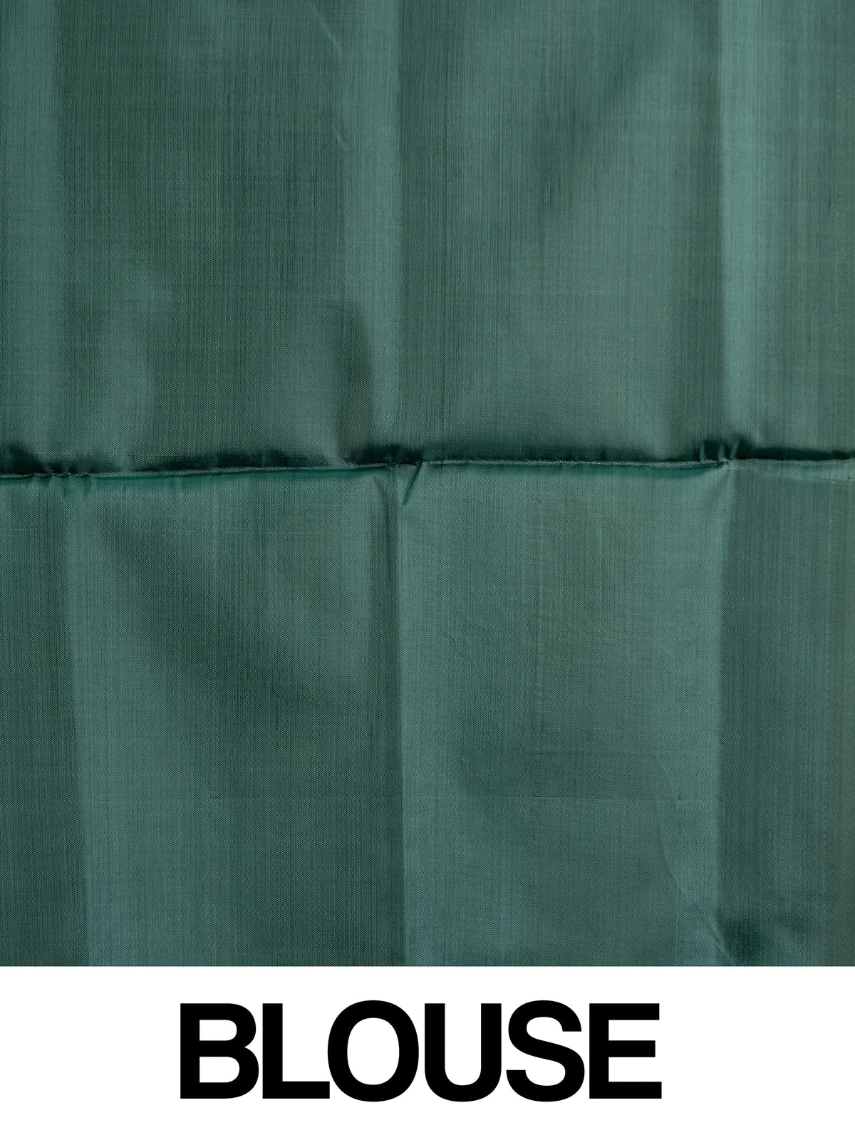 Green and peach checked banana silk saree with dark green zari pallu and border