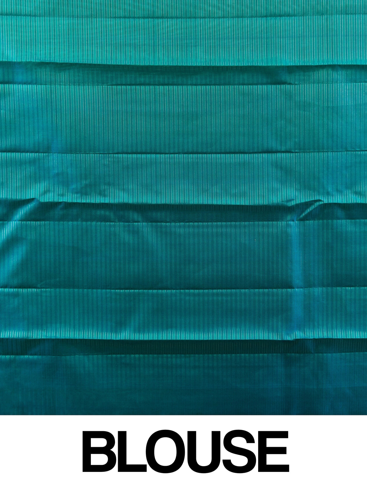 Parrot green Pure Kanchipuram silk saree with gold zari checks, gold zari border and contrasting teal pallu