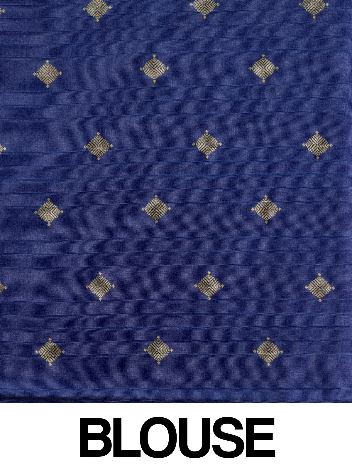 Magenta Dola silk saree with blue contrast zari border and woven geometric pallu