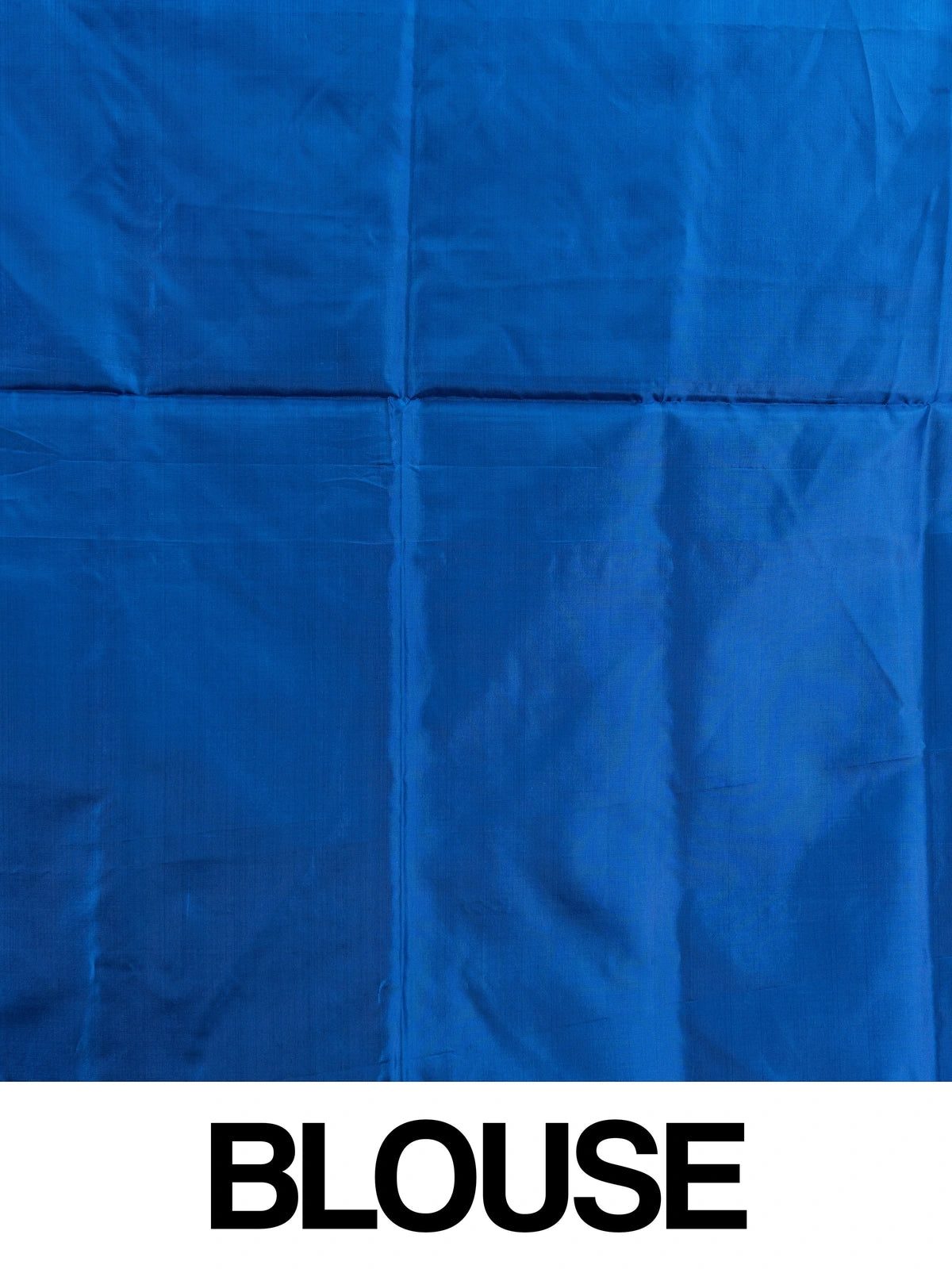 Sky blue banana silk saree with royal blue contrast pallu and gold zari border