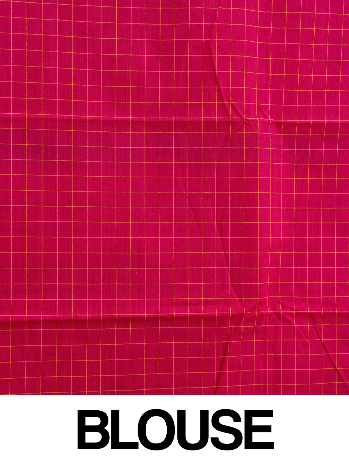 Pink Chettinad cotton saree with checked body, woven buttas, and contrast purple gold zari border