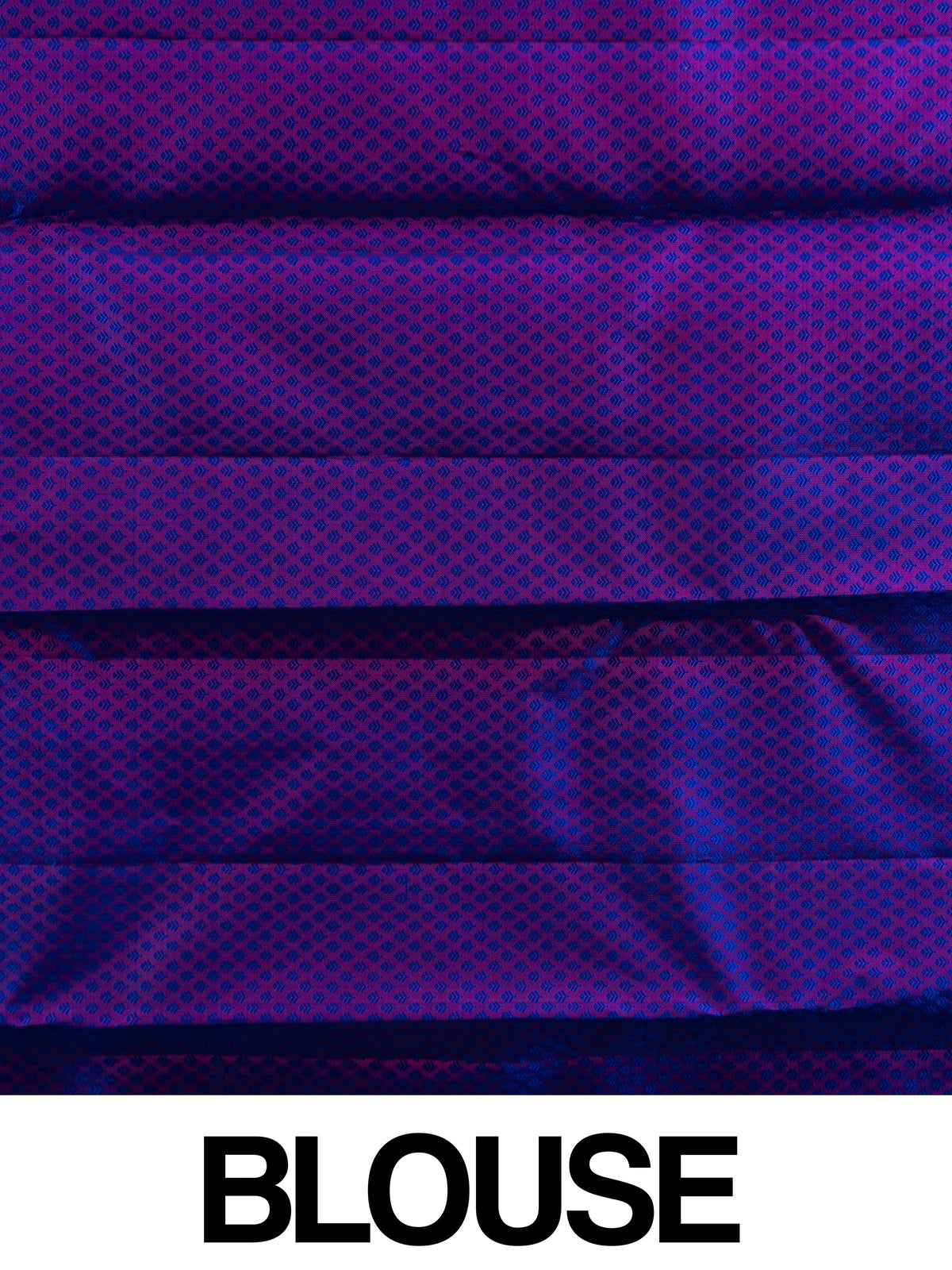 Peacock blue pure Kanchipuram silk saree with contrast purple gold zari border and paisley buttas
