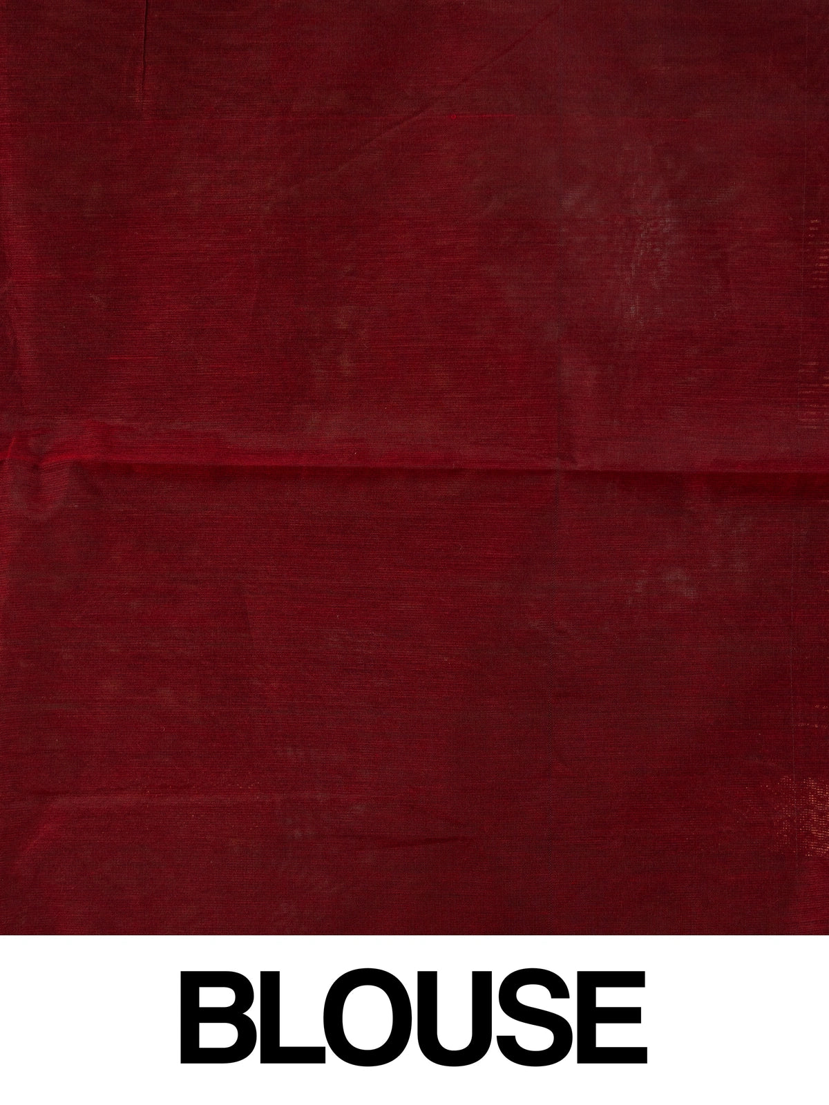 Brown silk cotton saree with contrast maroon border and copper zari butta motifs