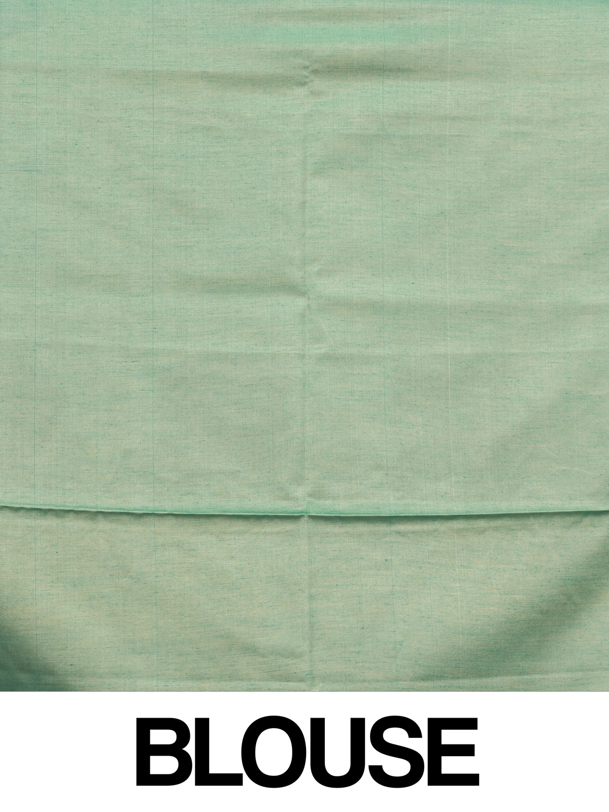 Sage green Kanchipuram fancy silk saree with contrast teal silver zari border and floral butta body