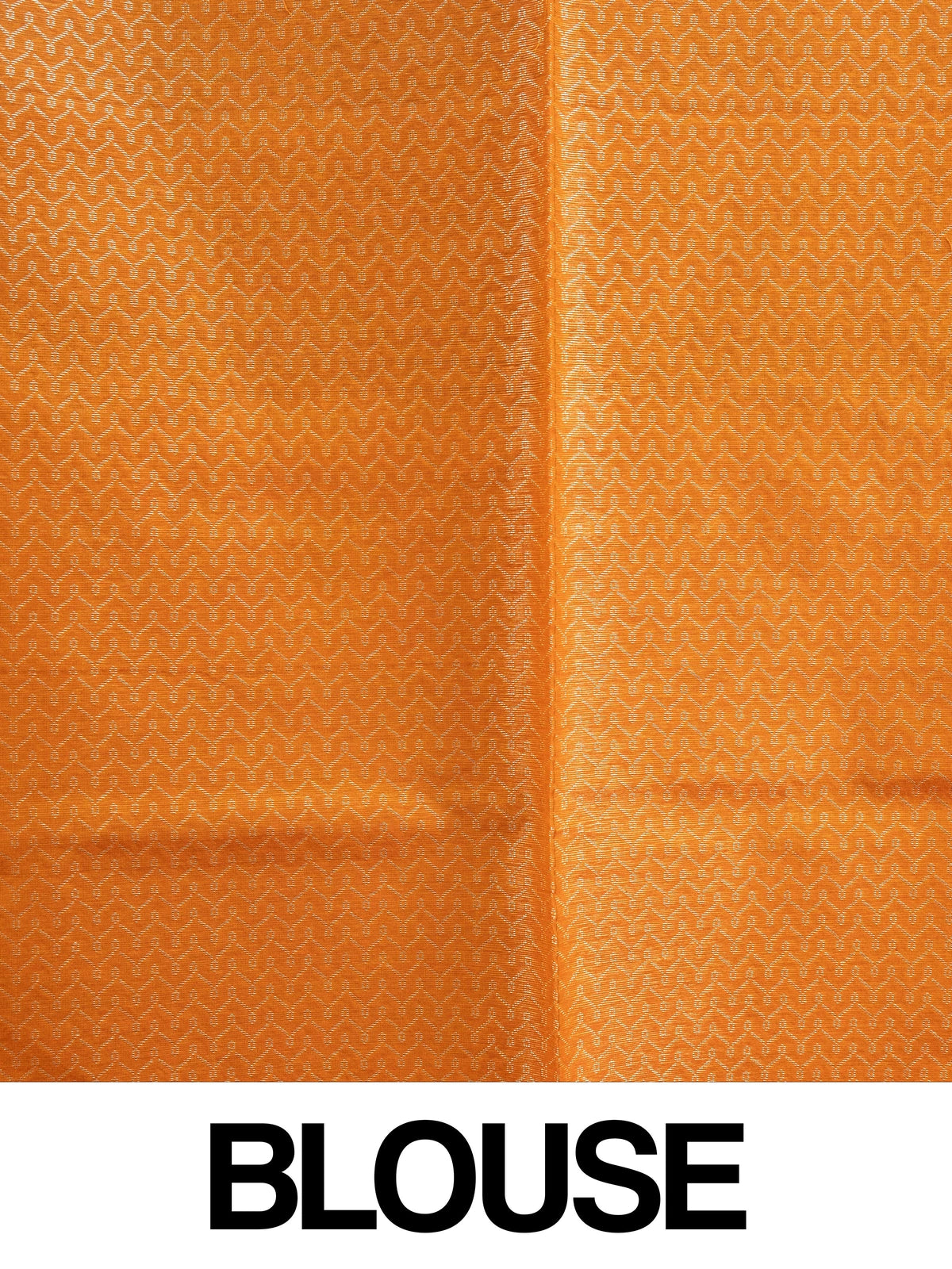 Grey silk cotton saree with mustard-orange contrast zari border and gold buttas