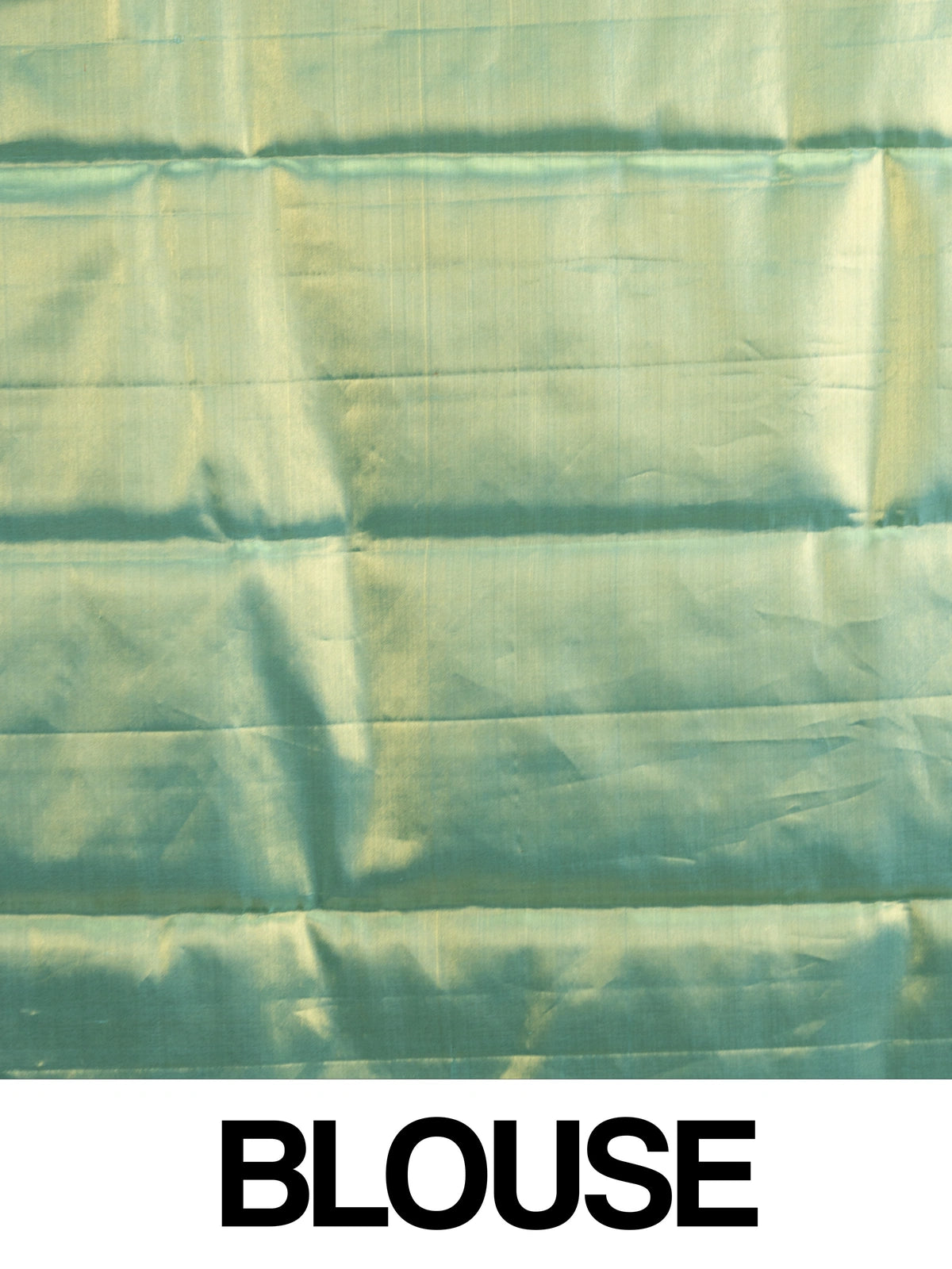 Pista green pure Kanchipuram silk saree with gold zari brocade body and turquoise blue contrast border