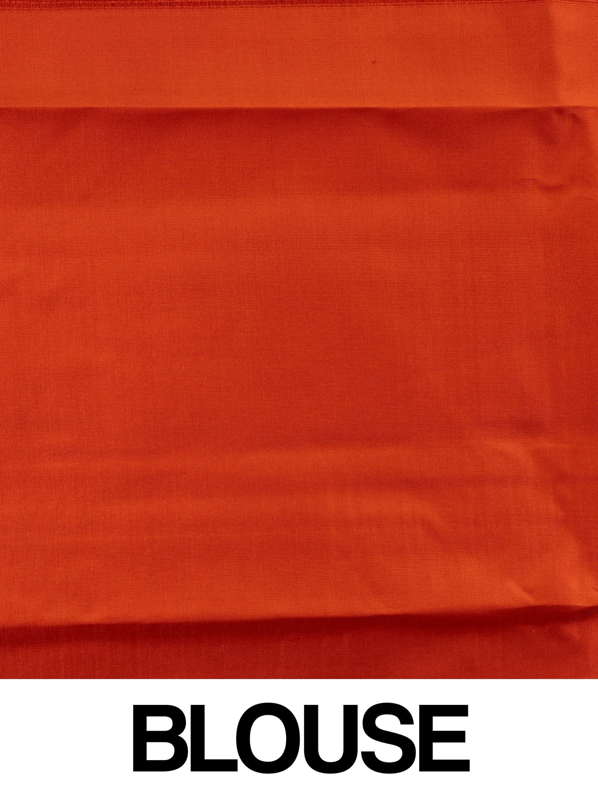 Orange pure Kanchipuram silk saree with allover gold zari brocade and wide gold zari border