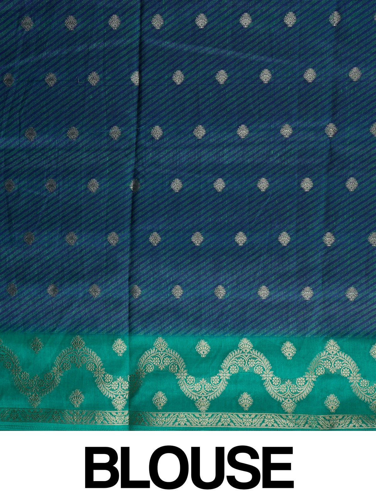 Purple Dola silk saree with teal green contrast zari border and silver zari buttas