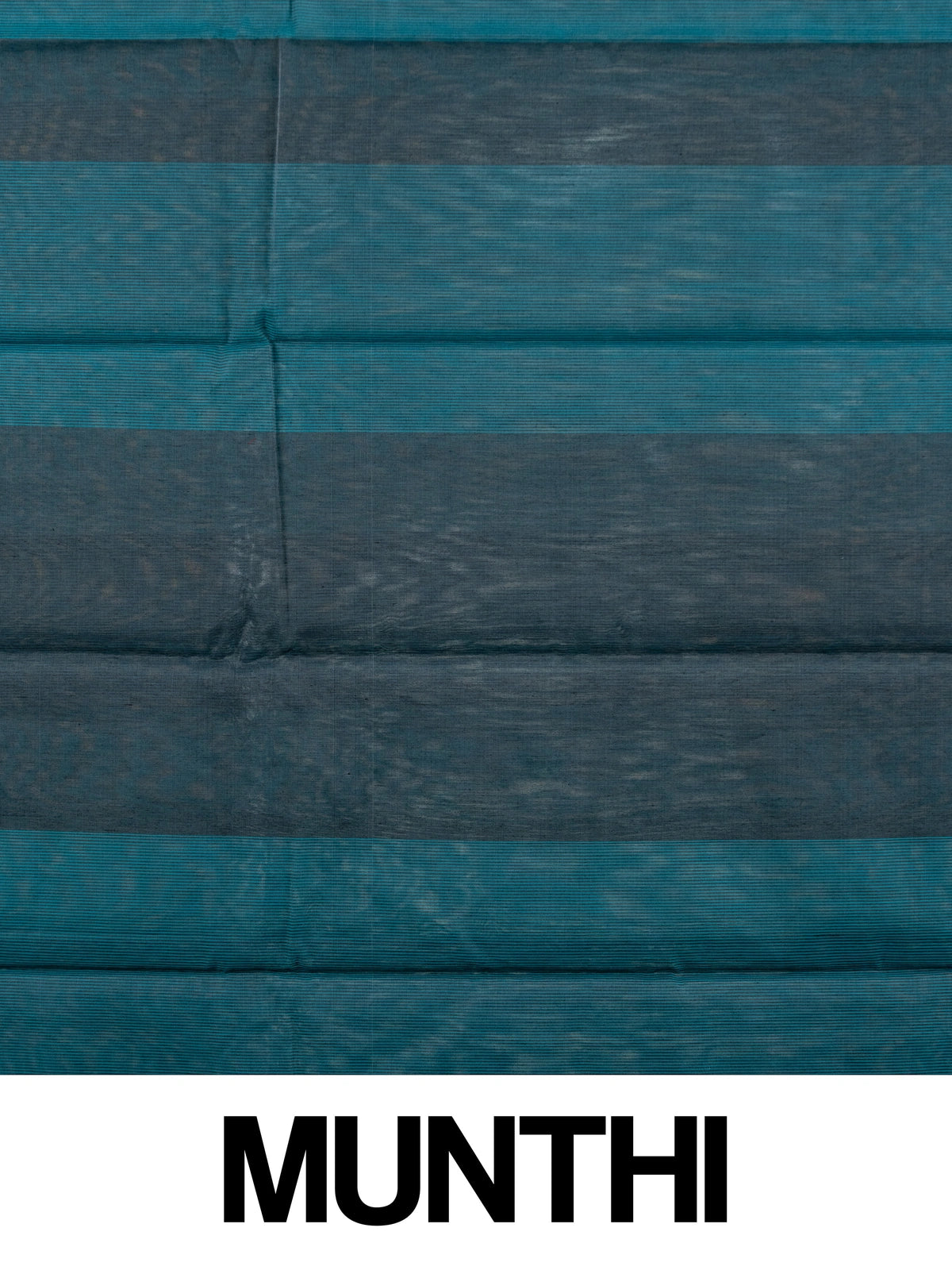 Teal blue silk cotton saree with tonal checks and contrast dark navy border