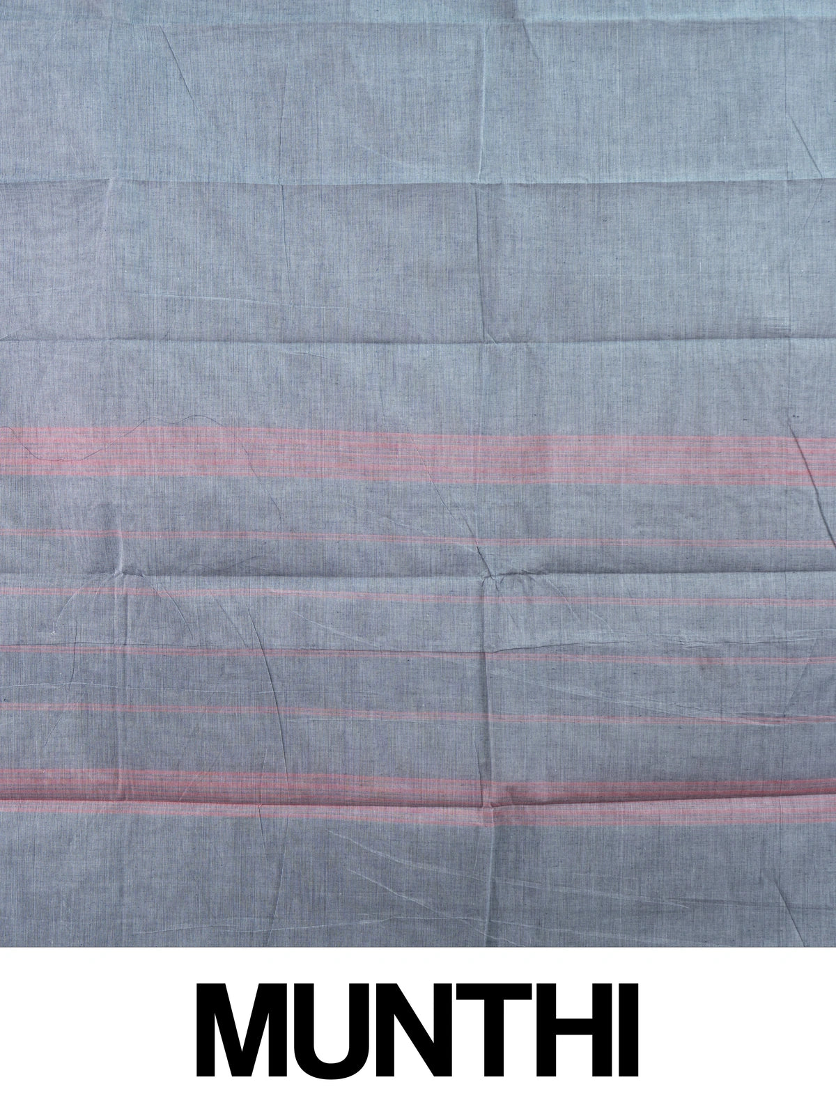 Grey Chettinad cotton saree with contrast navy blue and gold zari border