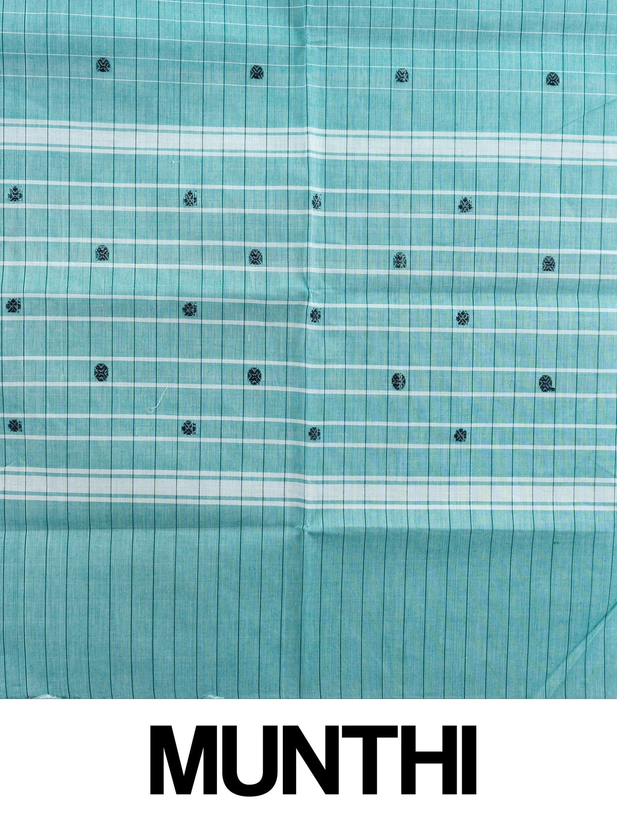 Aqua sea green Chettinad cotton saree with checks, contrast maroon gold zari border and teal peacock pallu
