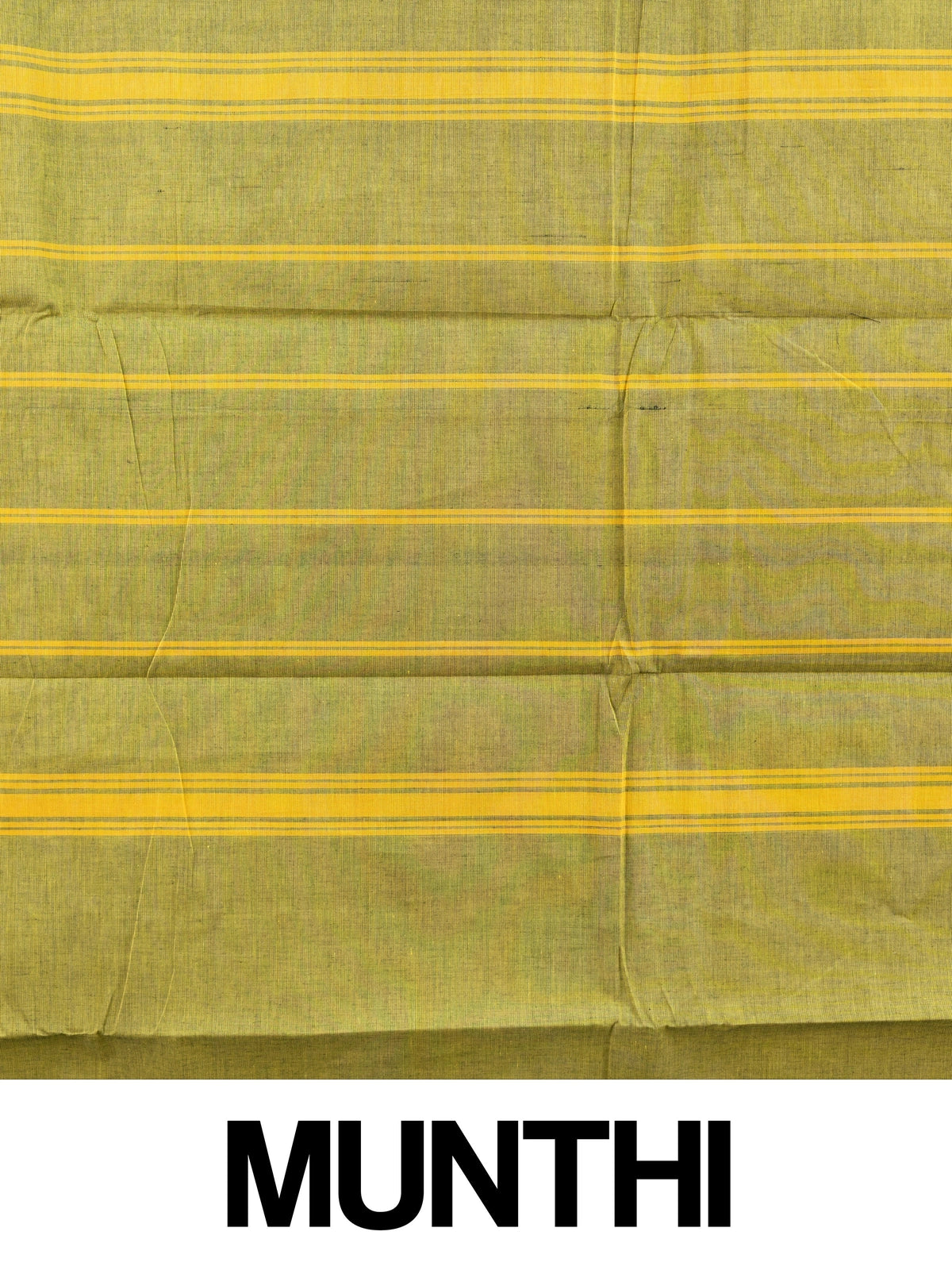 Mehndi green Chettinad cotton saree with black and gold zari border and striped yellow pallu